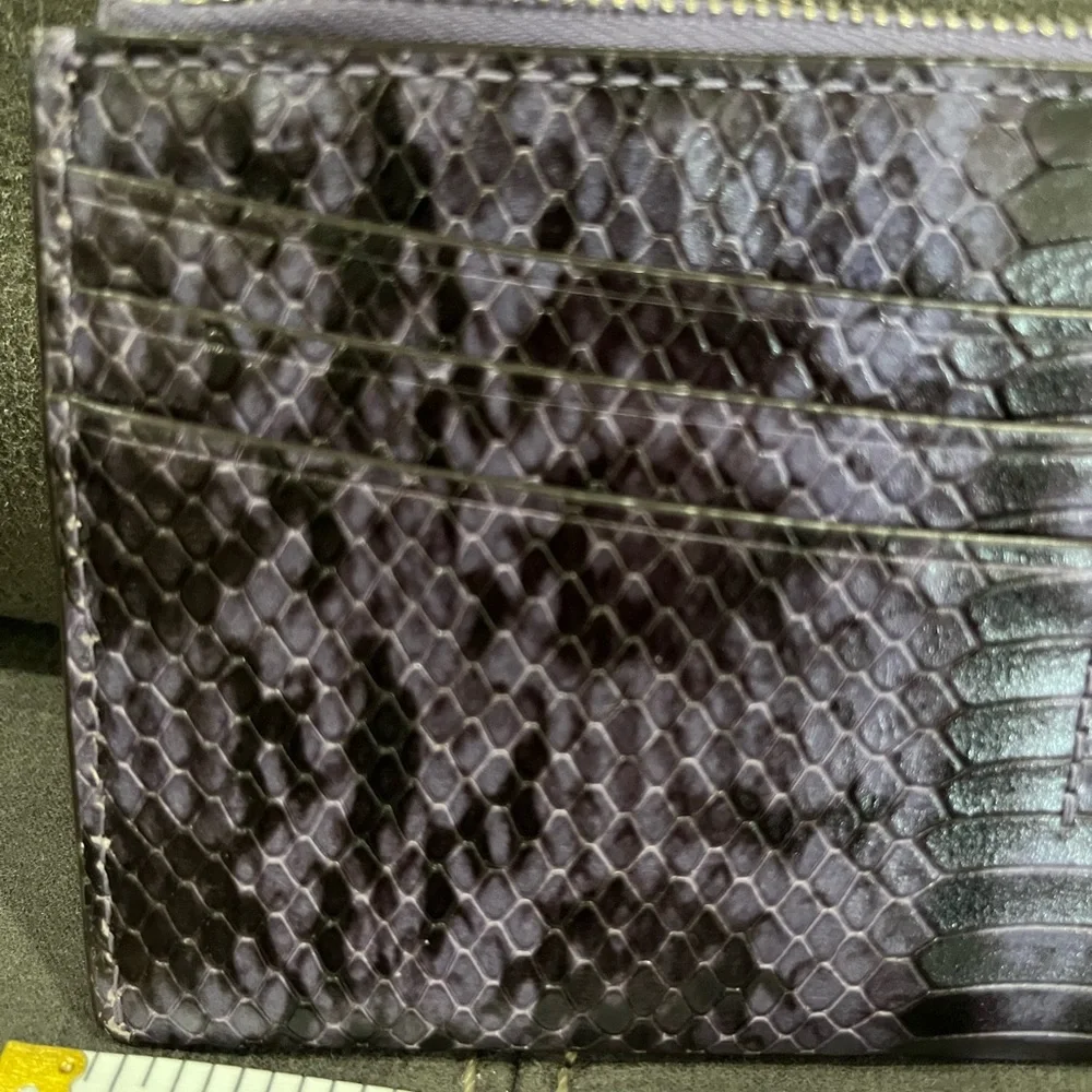 Michael Kors Violet Snakeskin Slim Wallet - Picture 6 of 7